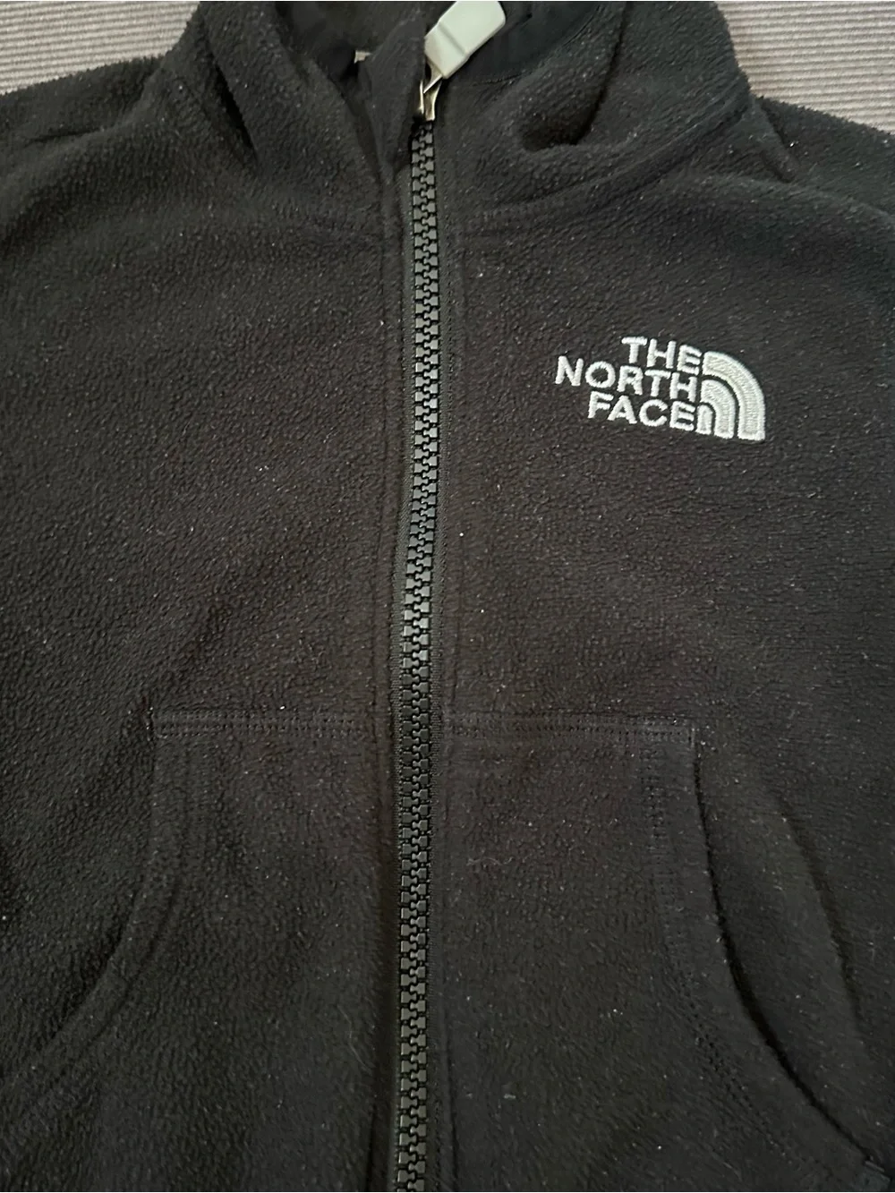 The North Face Polartec Black Infant Fleece with Hood Size 6-12 Months